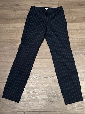 H&M Dark Blue Skinny Ankle Pinstripe Dress Pants